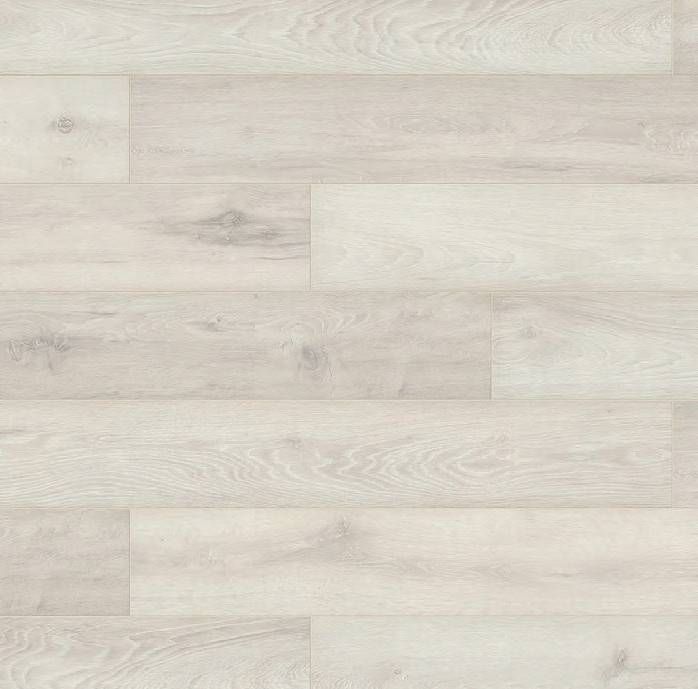 A close up of a white wooden floor.