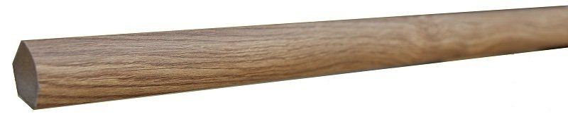 A close up of a wooden stick on a white background.