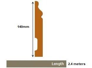 A drawing of a wooden molding with a length of 2250 mm.