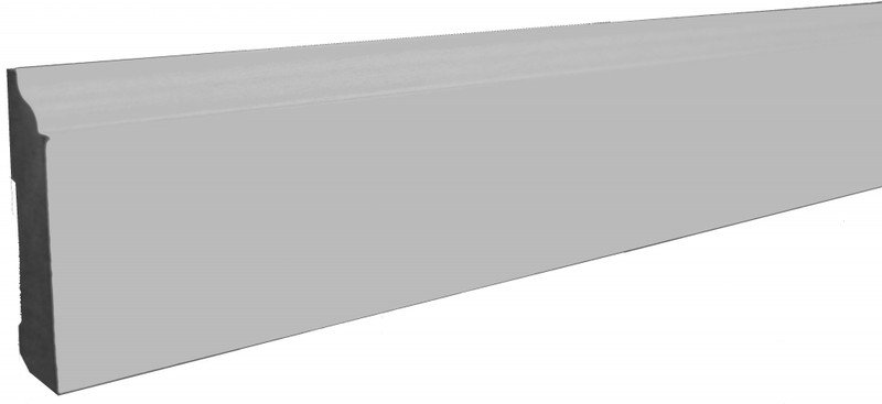 A close up of a gray piece of wood on a white background.