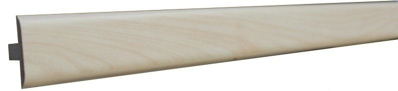 A close up of a piece of wood on a white background.