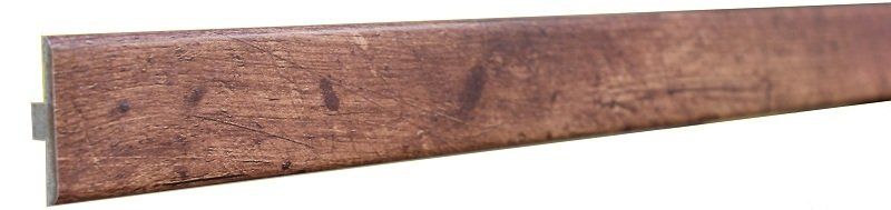 A close up of a piece of wood on a white background.