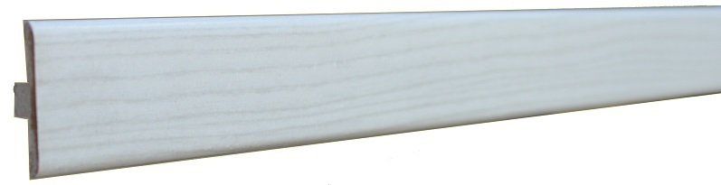 A white piece of wood is sitting on a white surface.