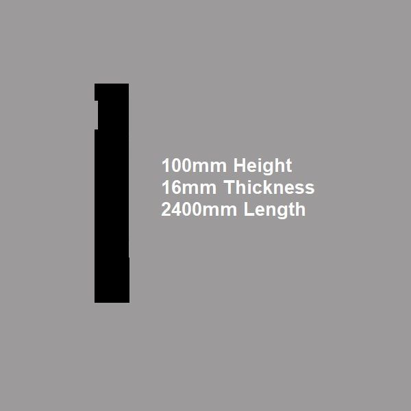 A picture of a wooden molding with measurements.