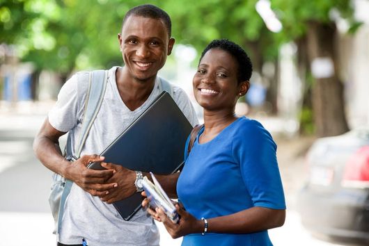 black man and woman
