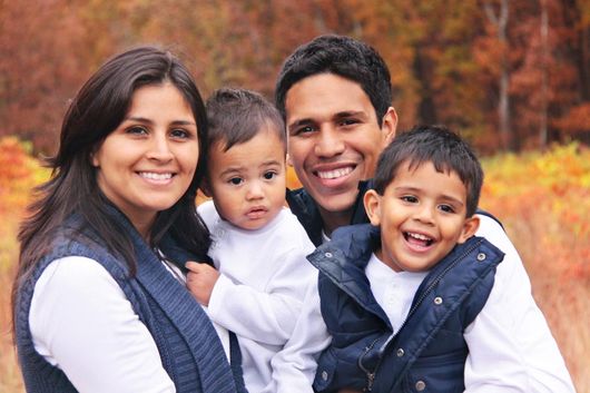 family autumn picture