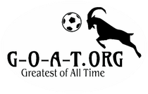 A logo for g-o-a-t.org with a goat and a soccer ball