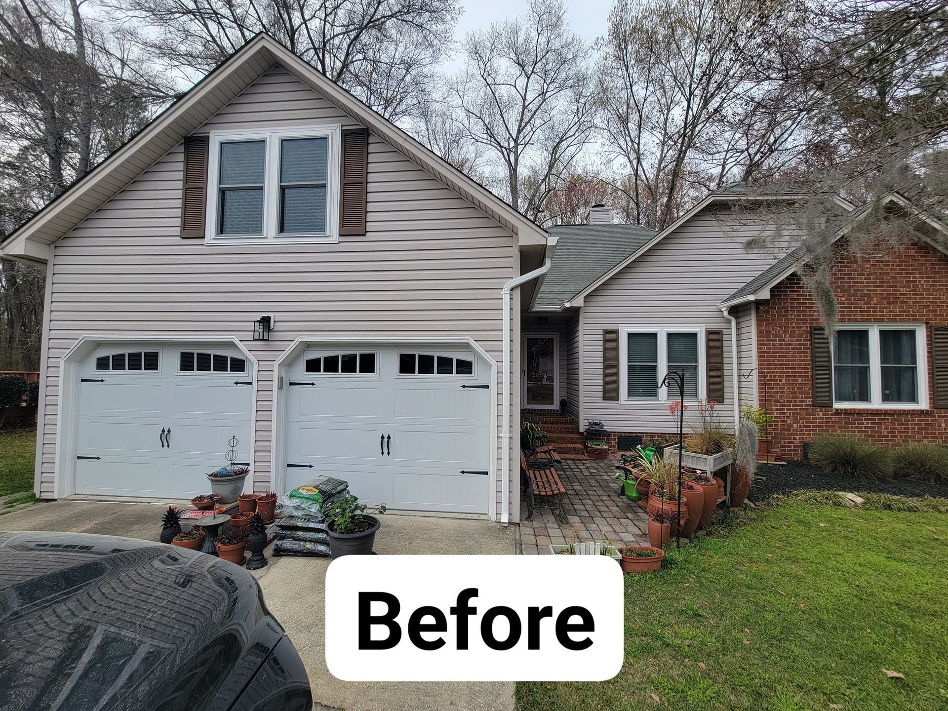 A picture of a house before being painted.
