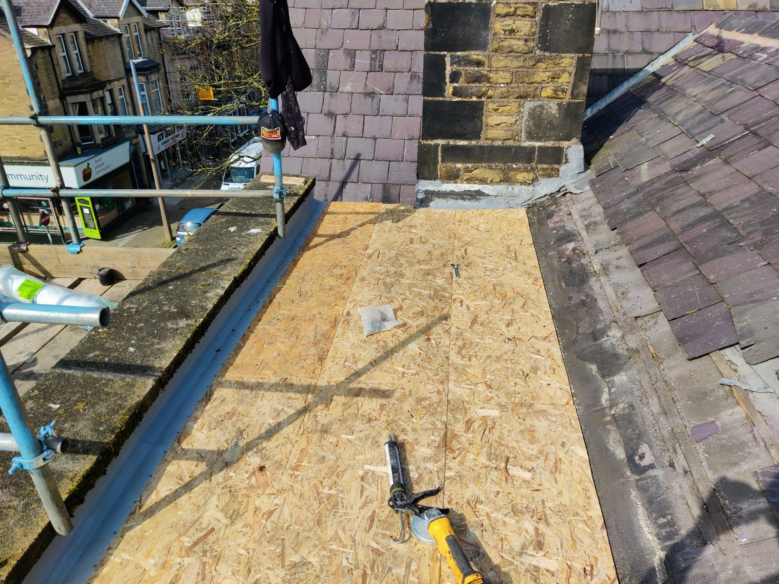 Roofers Kilmarnock replacing a section of flat roofing