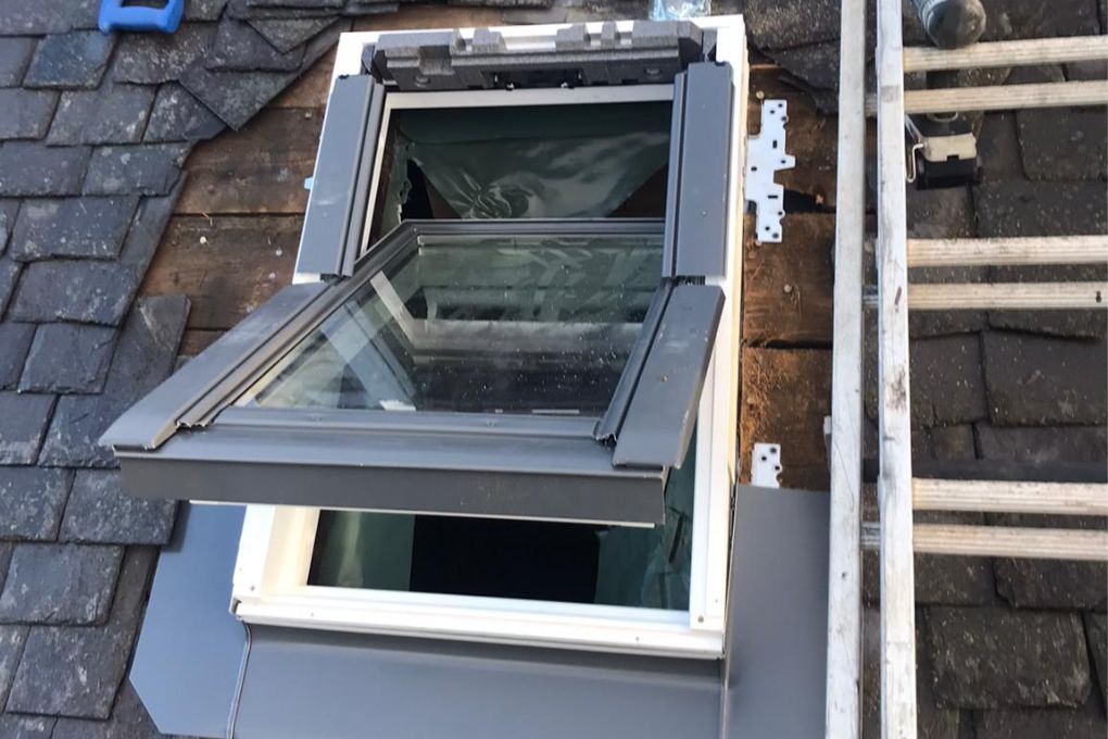 Roofers Kilmarnock installing a skylight