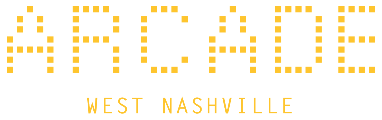 Arcade West Nashville Logo - footer, go to homepage