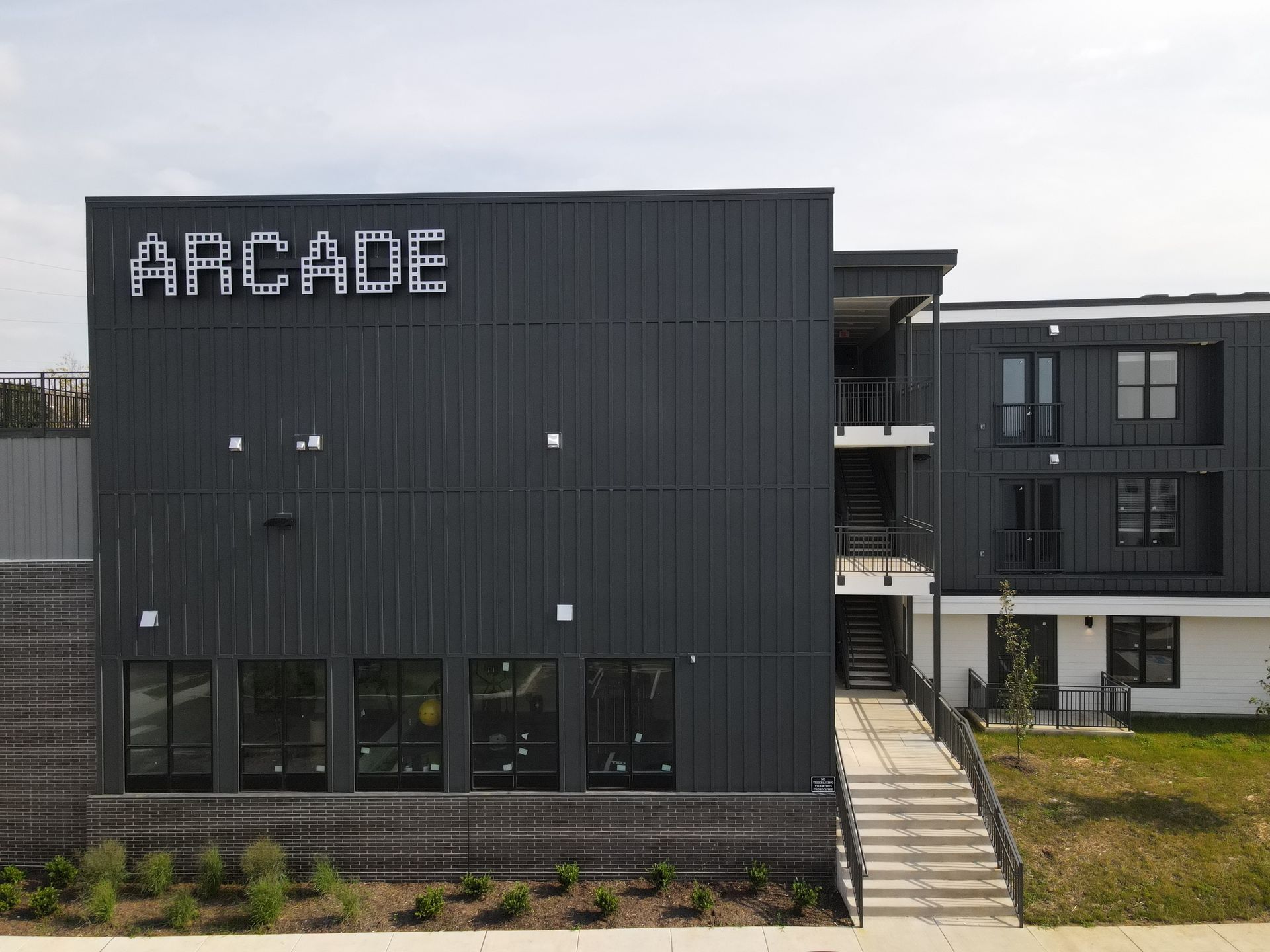 Modern building exterior with 