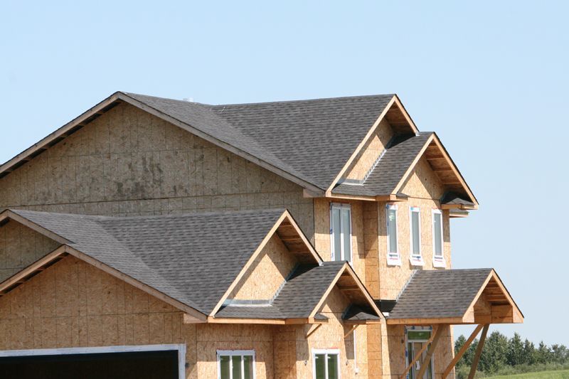 New construction roof installation in Edmonton