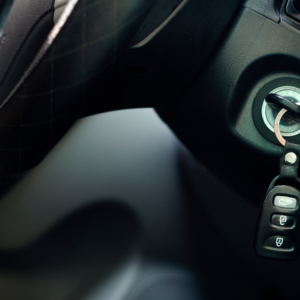 Up close to ignition on vehicle | Tedious Auto Repair