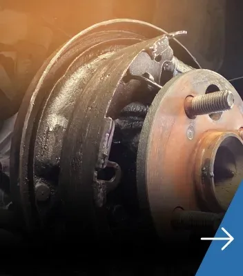 Up close to brake with repair in progress | Tedious Auto Repair