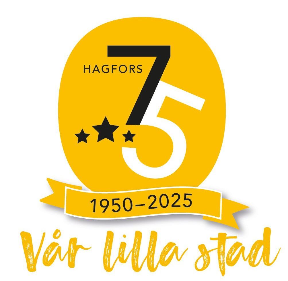 En gul cirkel med siffran 75 och tre stjärnor