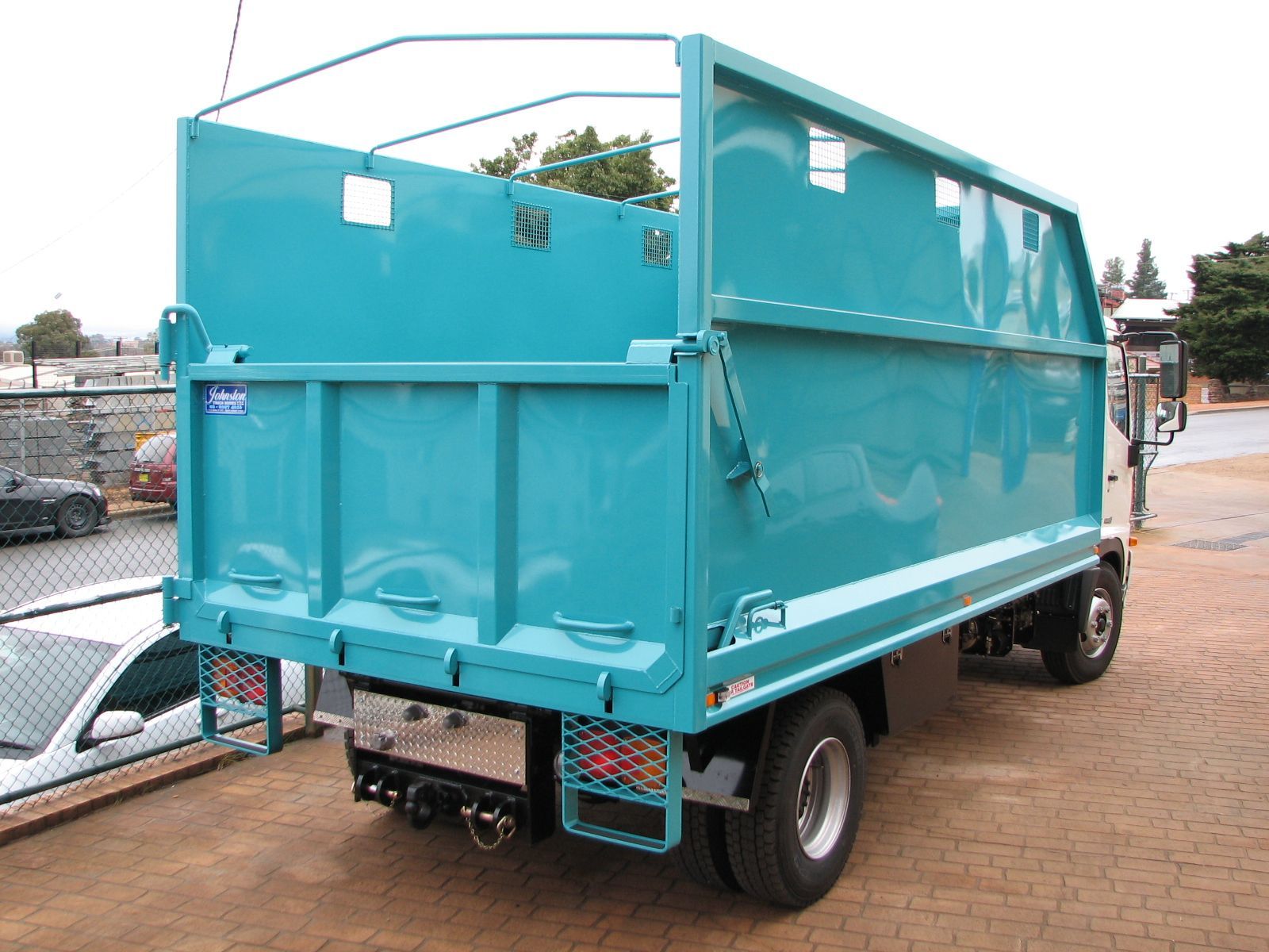 Teal Chipper Bin — Queanbeyan, NSW — Johnston Truck Bodies Pty Ltd