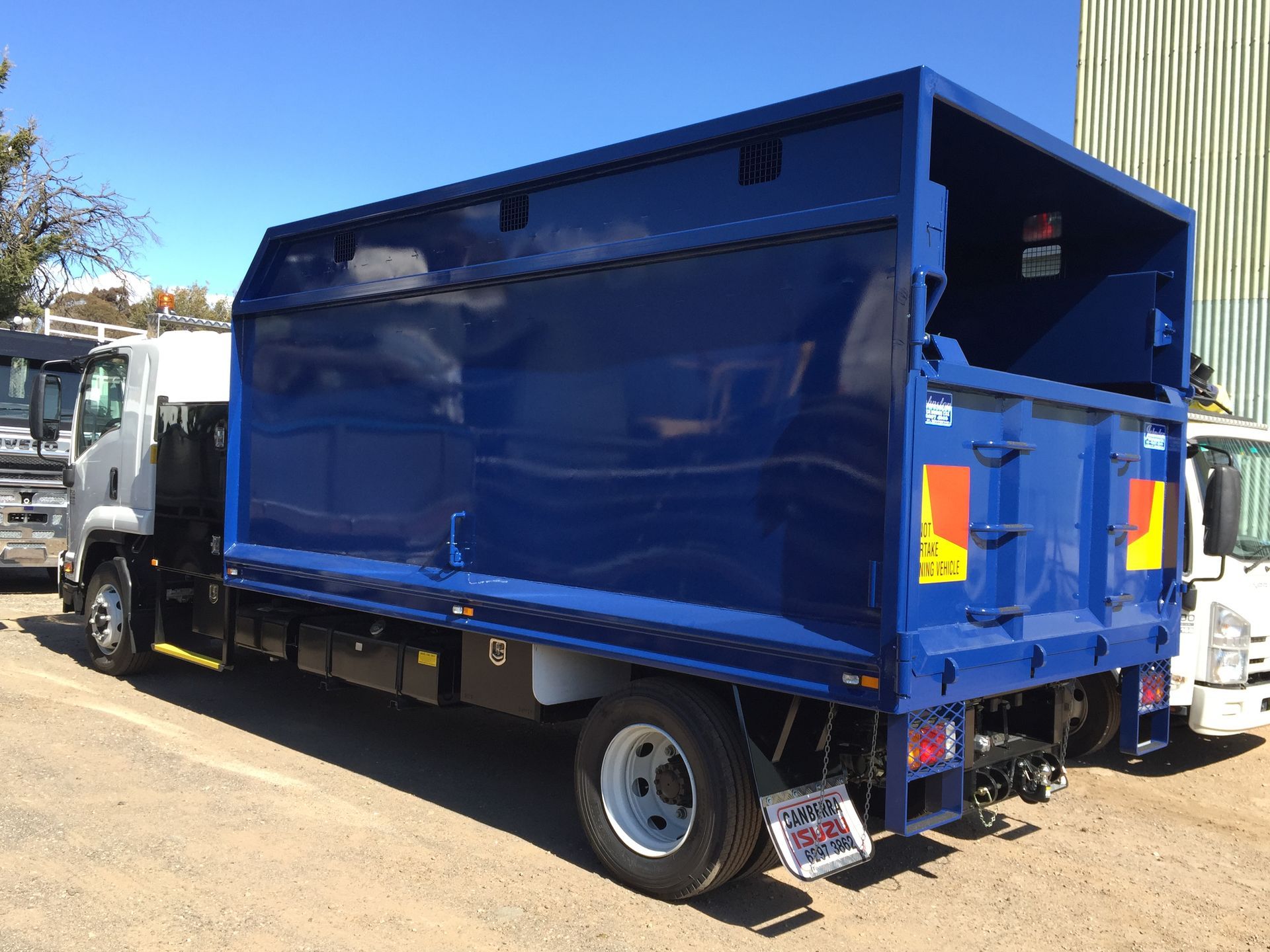 Blue Chipper Bin — Queanbeyan, NSW — Johnston Truck Bodies Pty Ltd