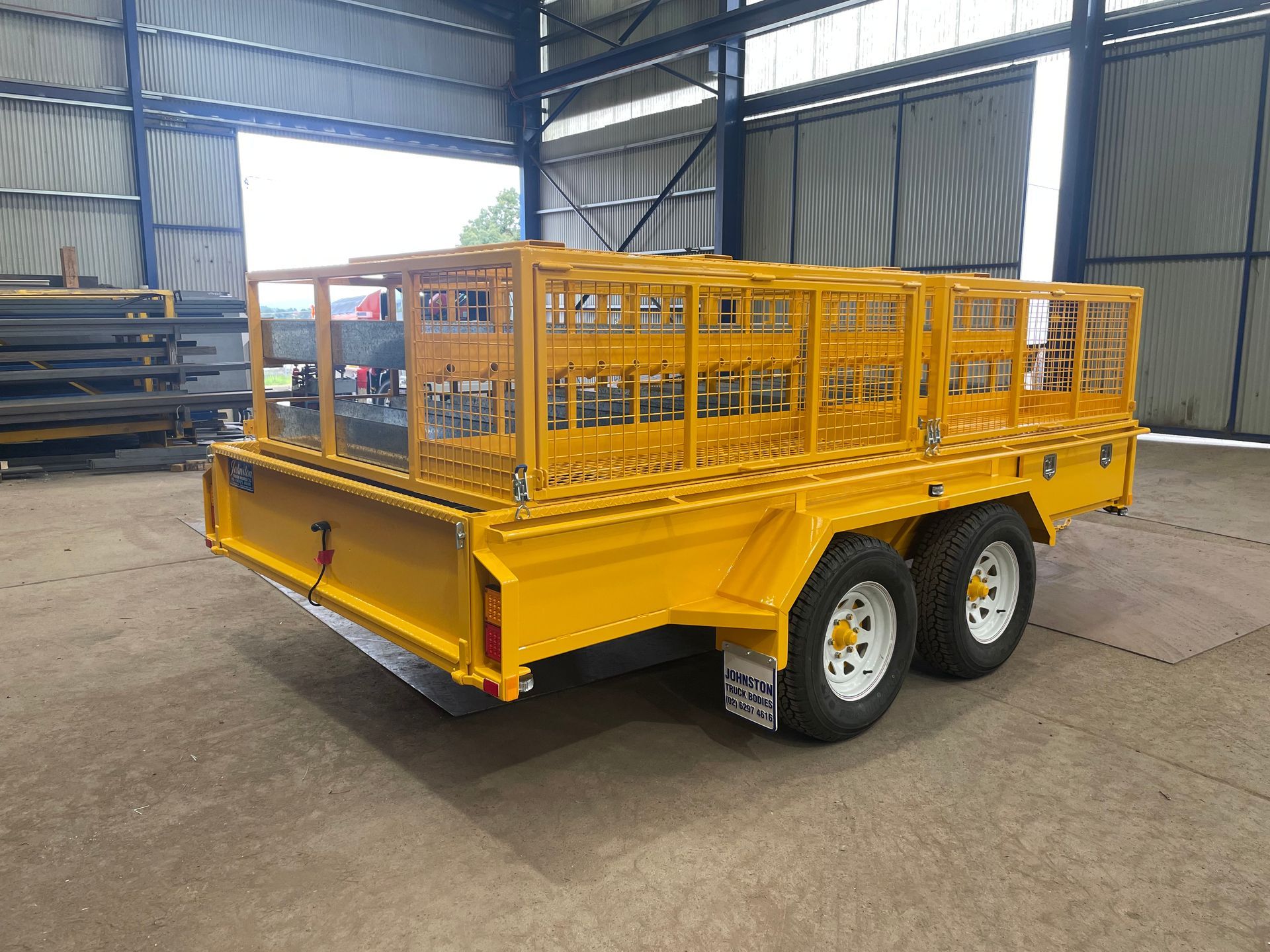 Yellow Trailer Installed — Queanbeyan, NSW — Johnston Truck Bodies Pty Ltd