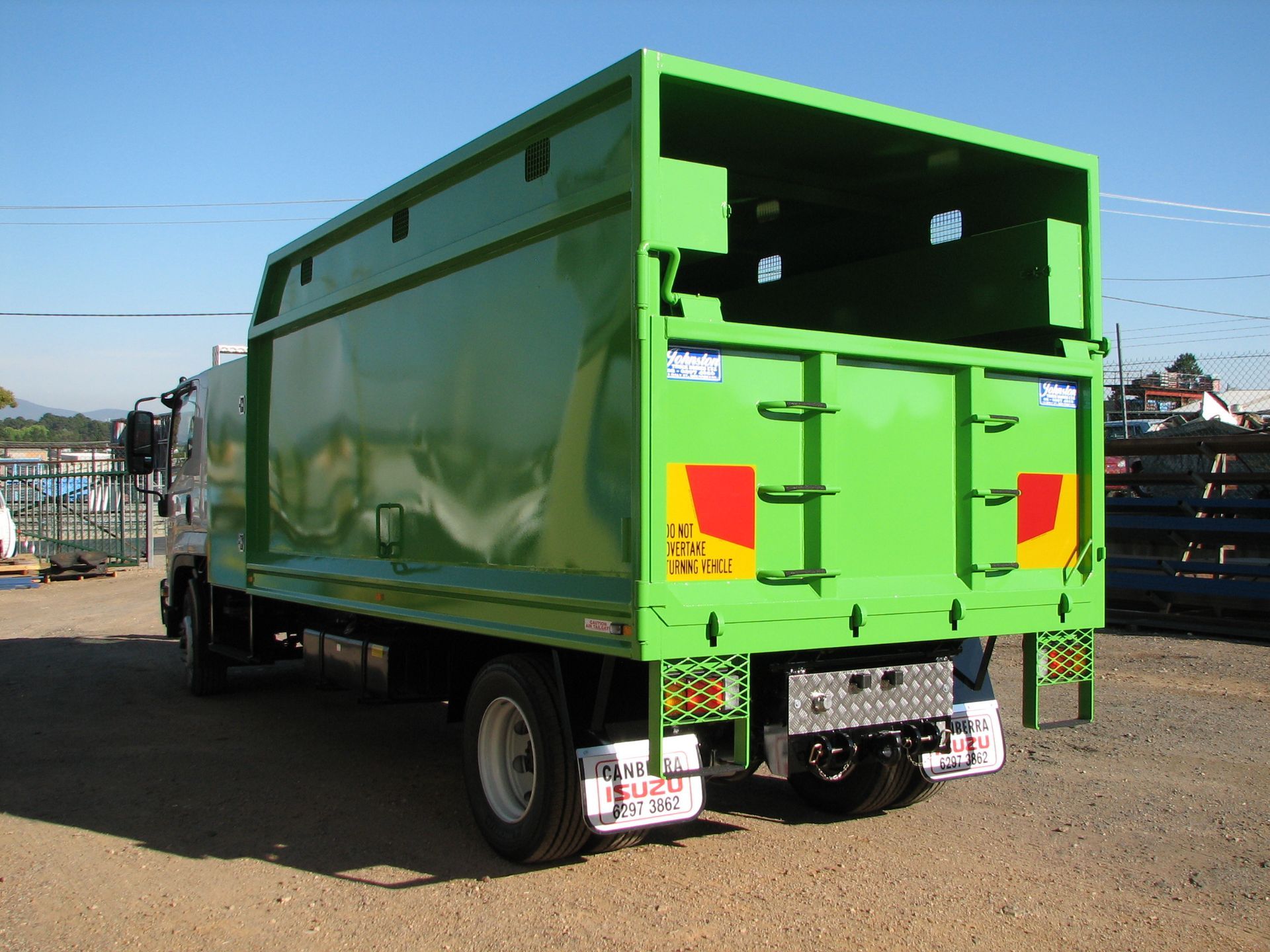 Green Chipper Bin — Queanbeyan, NSW — Johnston Truck Bodies Pty Ltd