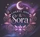 A logo for cheryl ann and sora with a crescent moon