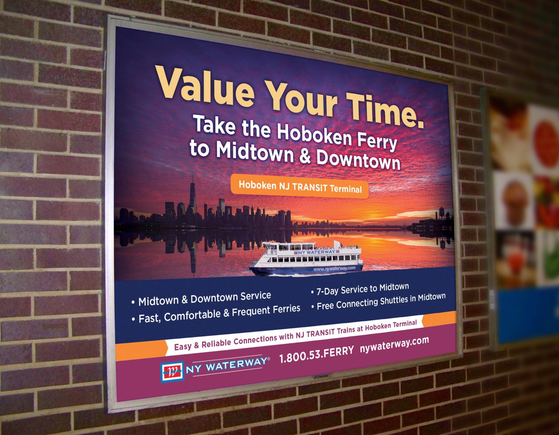 NY Waterway - Port Authority Bus Terminal Poster