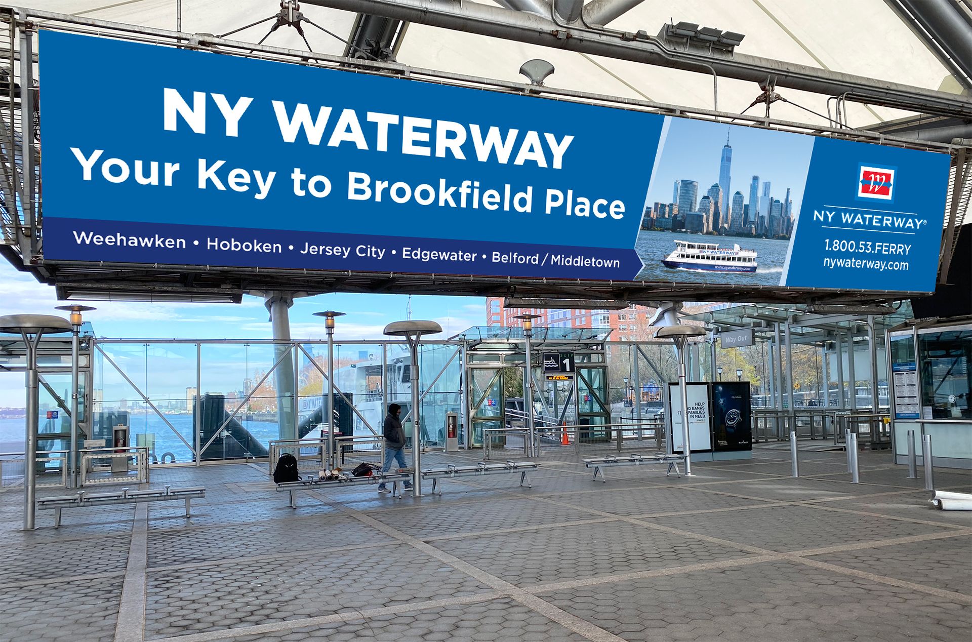 NY Waterway - Brookfield Place Terminal Banner