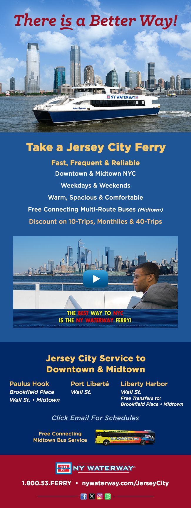 NY Waterway Winter Jersey City Commuter Email