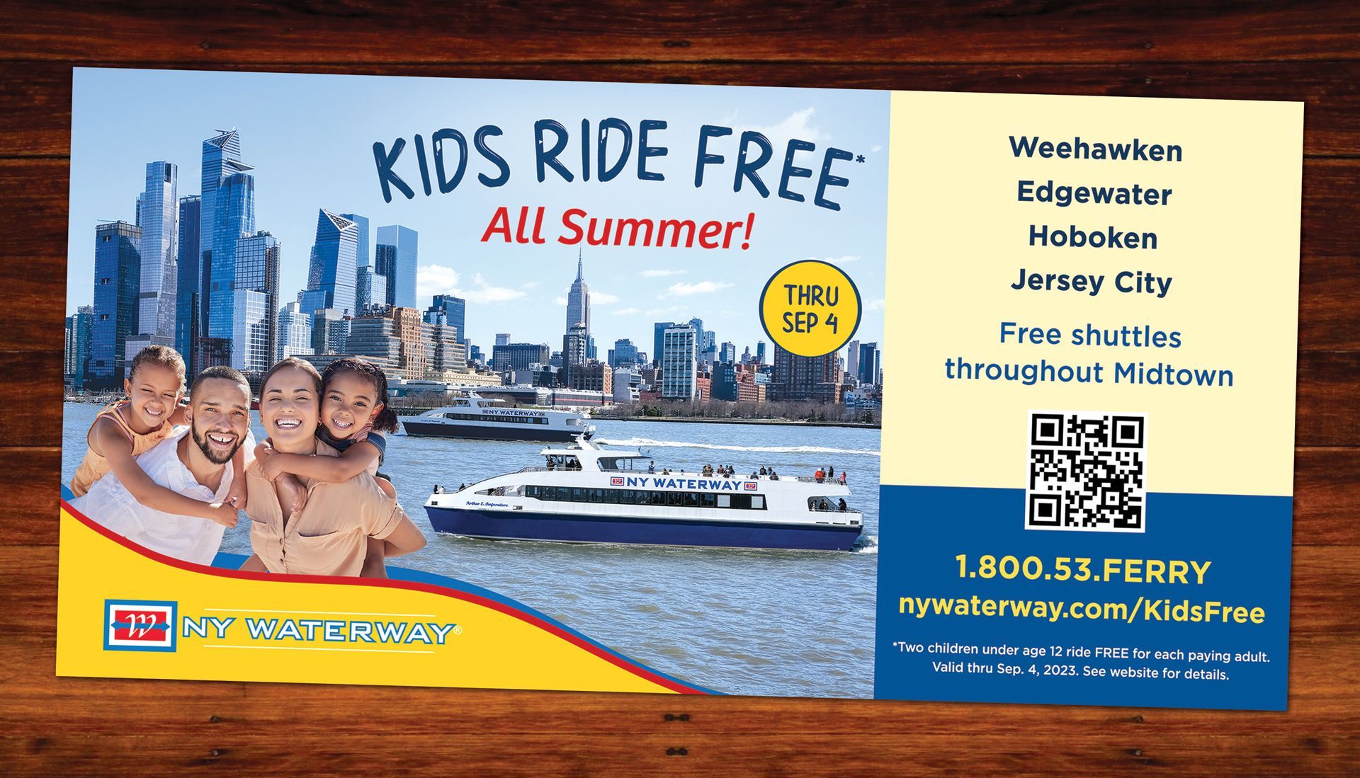 NY Waterway - Kids Ride Free Summer Print Ad