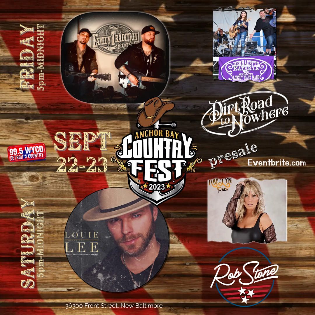 Anchor Bay Country Fest Sept. 22nd and 23rd, 2023 New Baltimore, MI