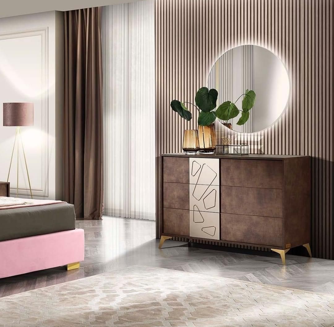 letto matrimoniale con struttura in tessuto rosa