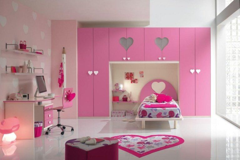 arredamento per camerette collezione spar con tinte rosa