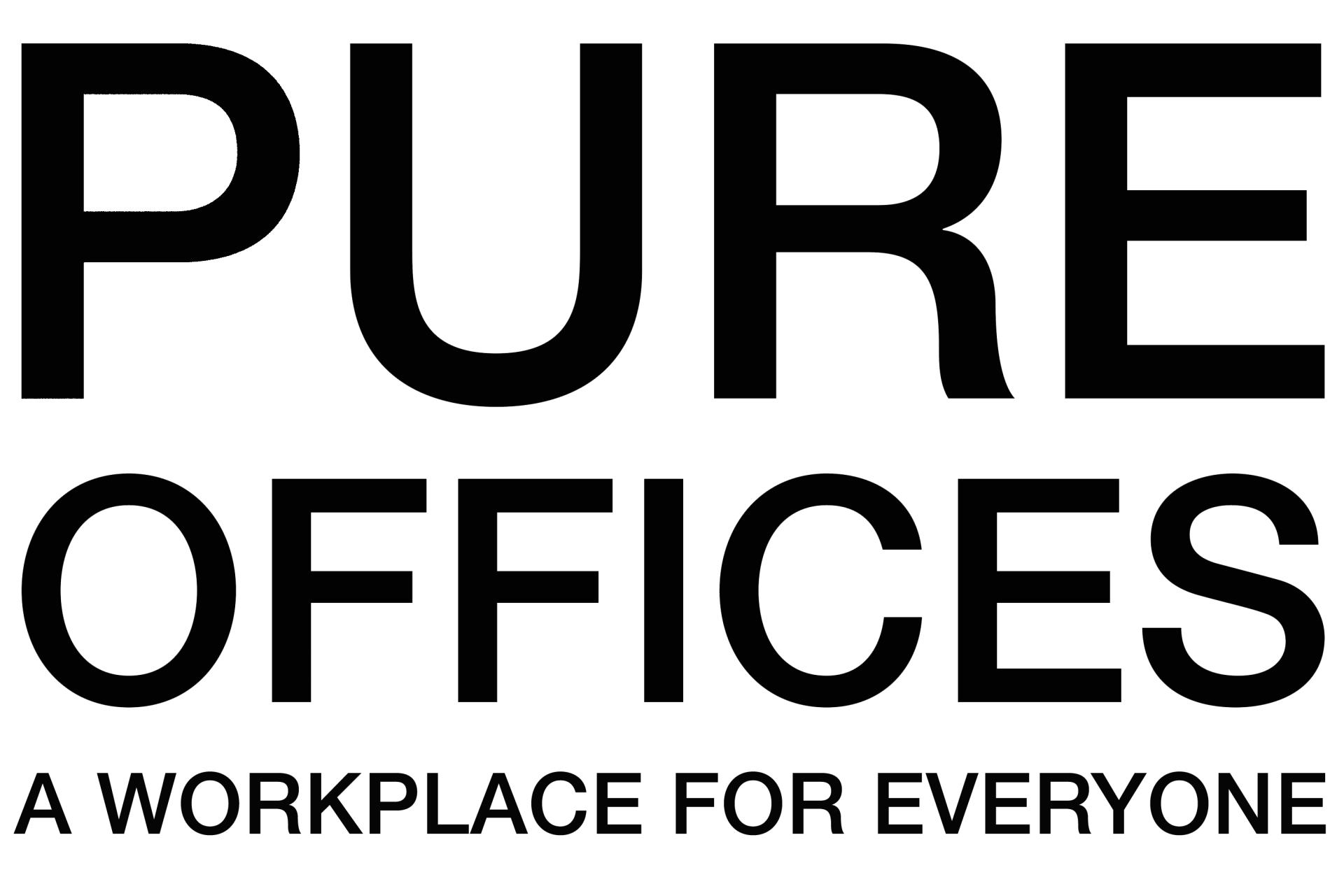 The logo for pure offices is a workplace for everyone.