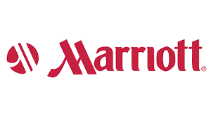 A red marriott logo on a white background