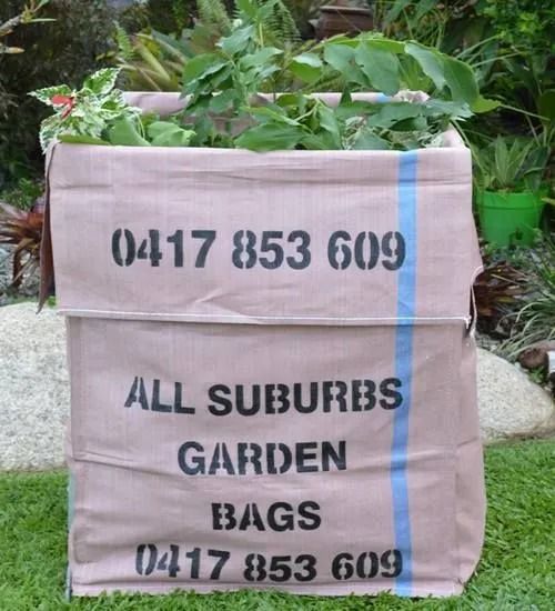 Large Beige Garden Bag With Plants, Phone Number — All Suburbs Garden Bags in Kuranda, QLD