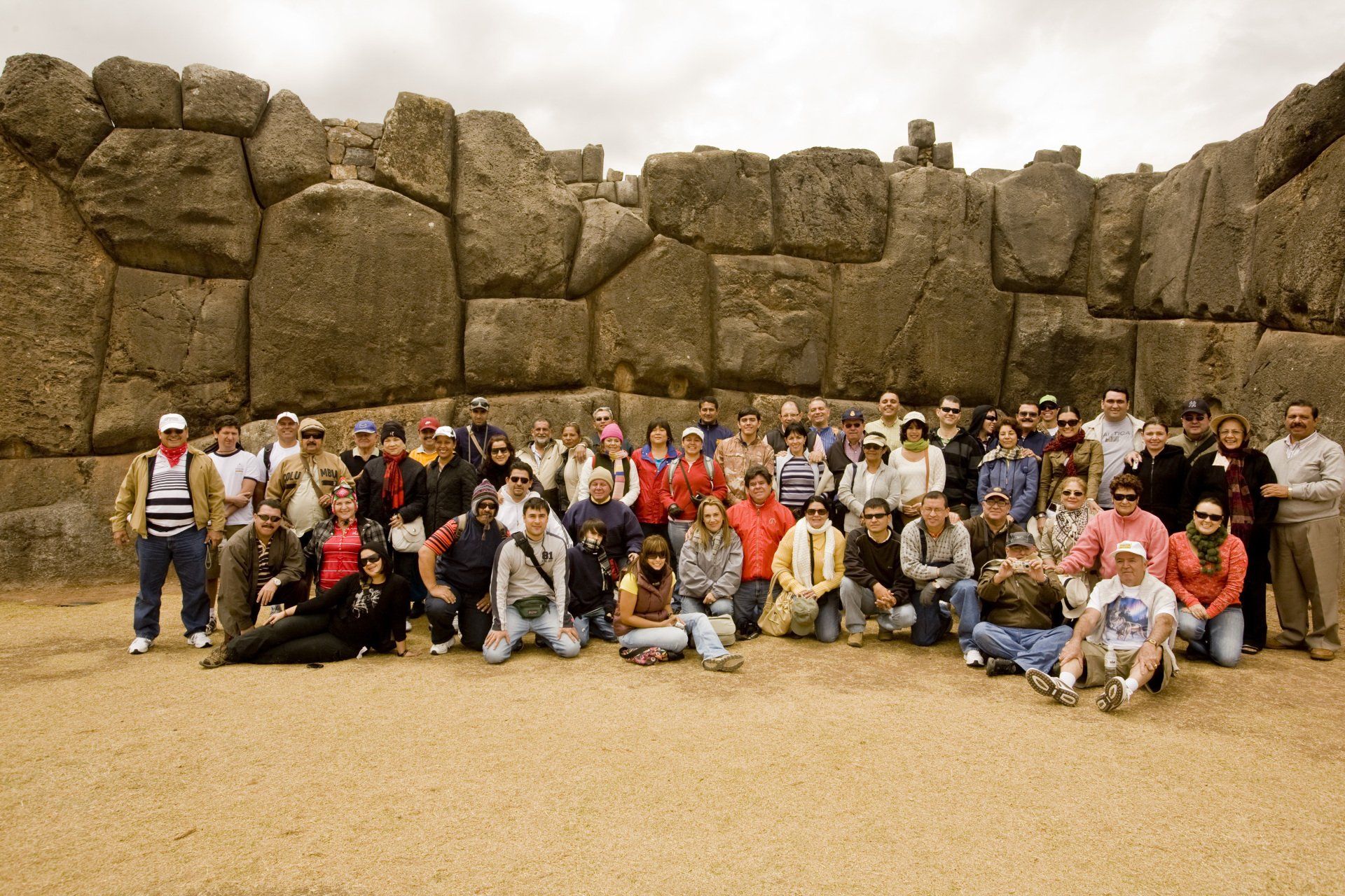 Grupo de incentivo no Sacsayhuaman, Cusco