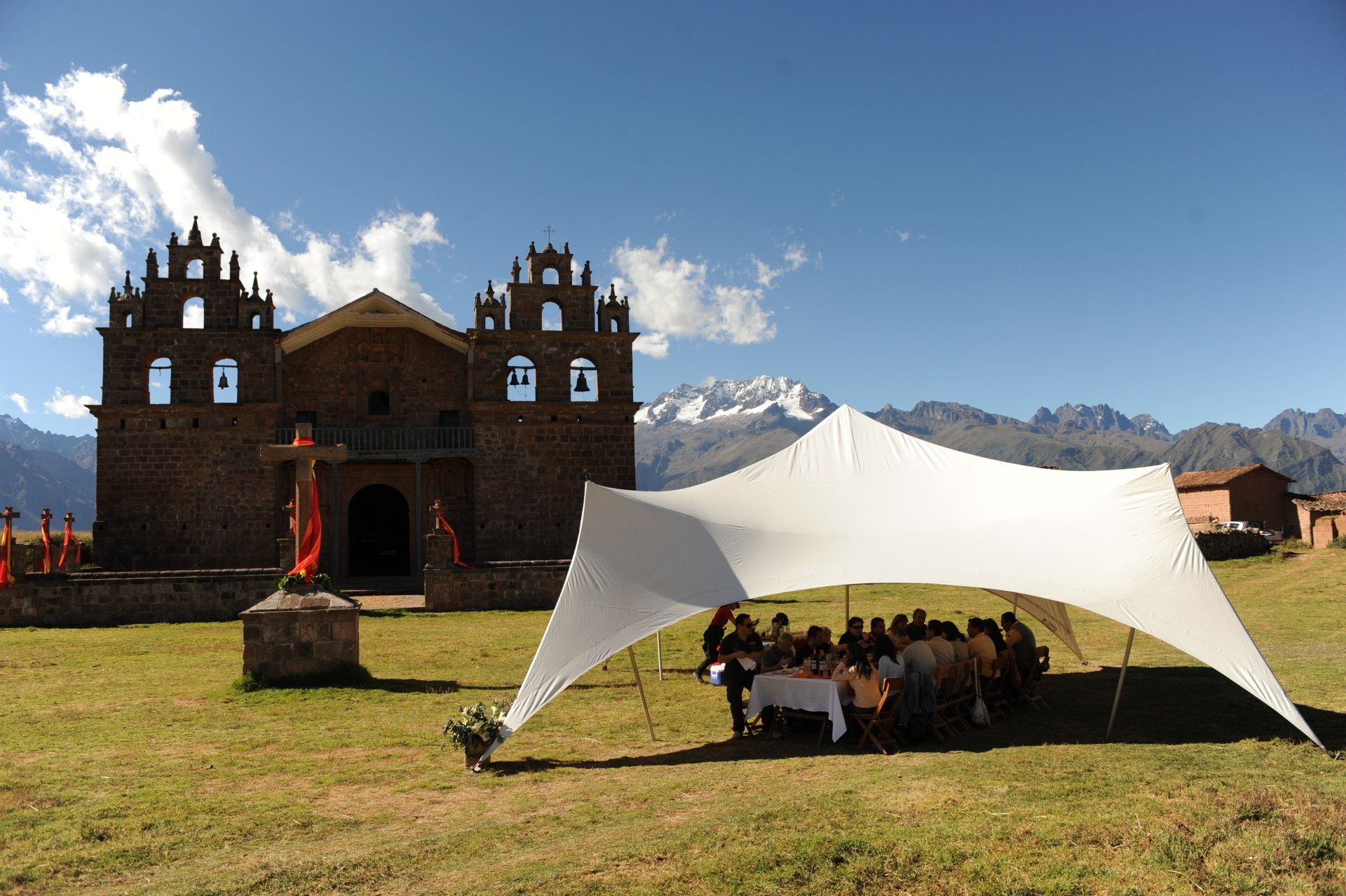 Almuerzo en el pueblo de Tiobamba en Cusco