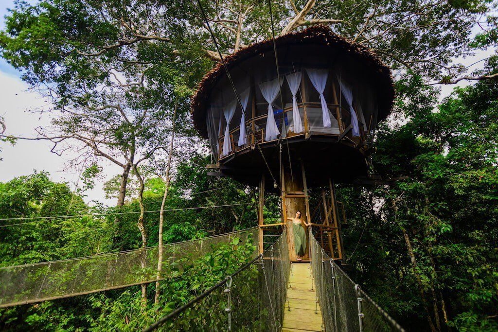 Tree house lodge in Iquitos 