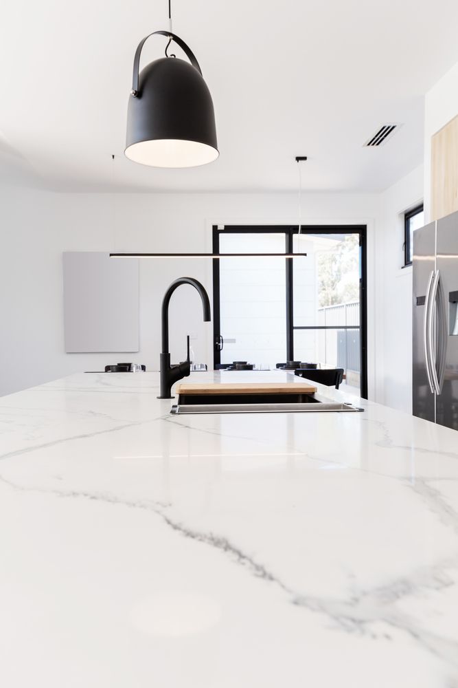 Modern Kitchen With Marble Countertop — Verastone In Fyshwick, ACT