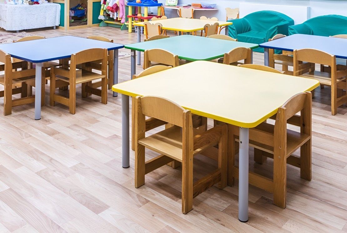 A Row of Children's Tables and Chairs in a Classroom — Birralee Child Care Centre Assn Inc In Mackay, QLD