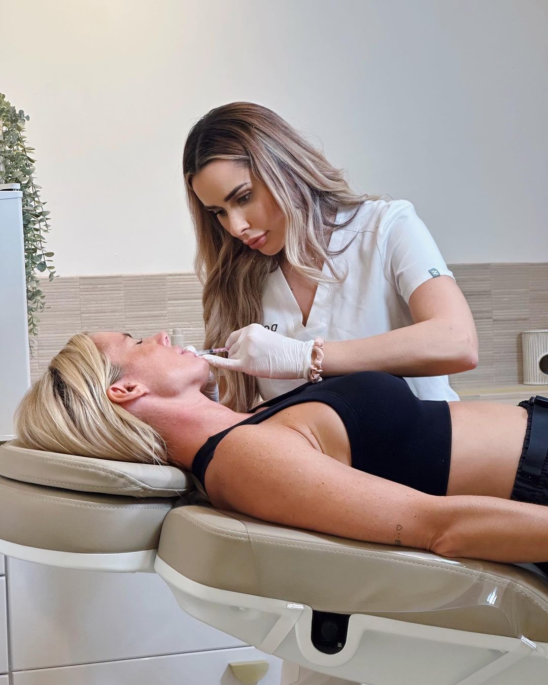 Women Doing Lip Enhancement Treatment — Doll Empire Clinic in Mermaid Beach, QLD