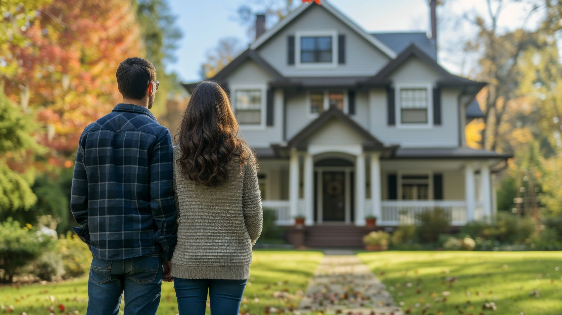 A couple looking at a home while deciding whether to buy or sell in Southern Oregon.