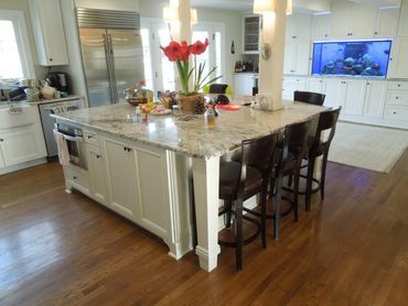 Countertop with Centerpiece — Richmond, VA — Brookstone Kitchens And Baths