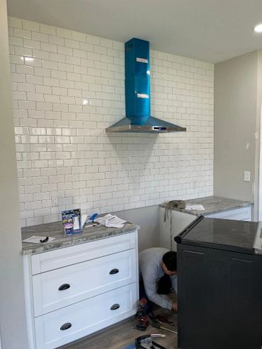 Kitchen Cooking Area Under Construction — Richmond, VA — Brookstone Kitchens And Baths