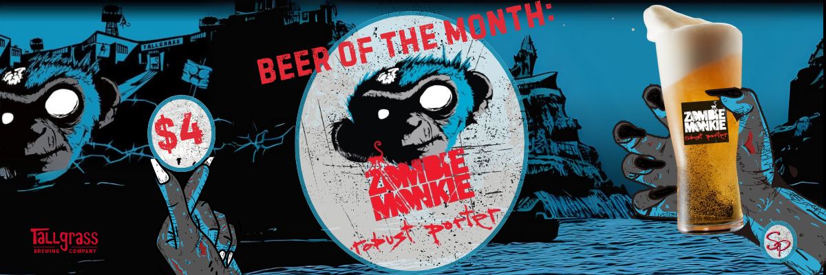 Draft Beer of the Month Monkie Zombie Robust Porter $4