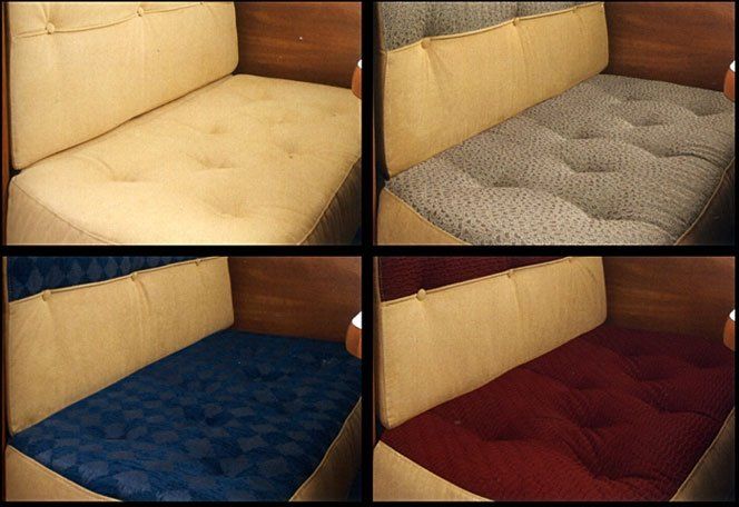 dinette con rivestimenti di vari colori