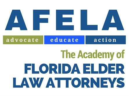 The logo for the academy of Florida elder law attorneys.
