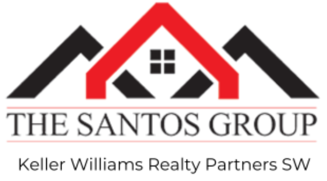 A logo for the santos group keller williams realty partners sw