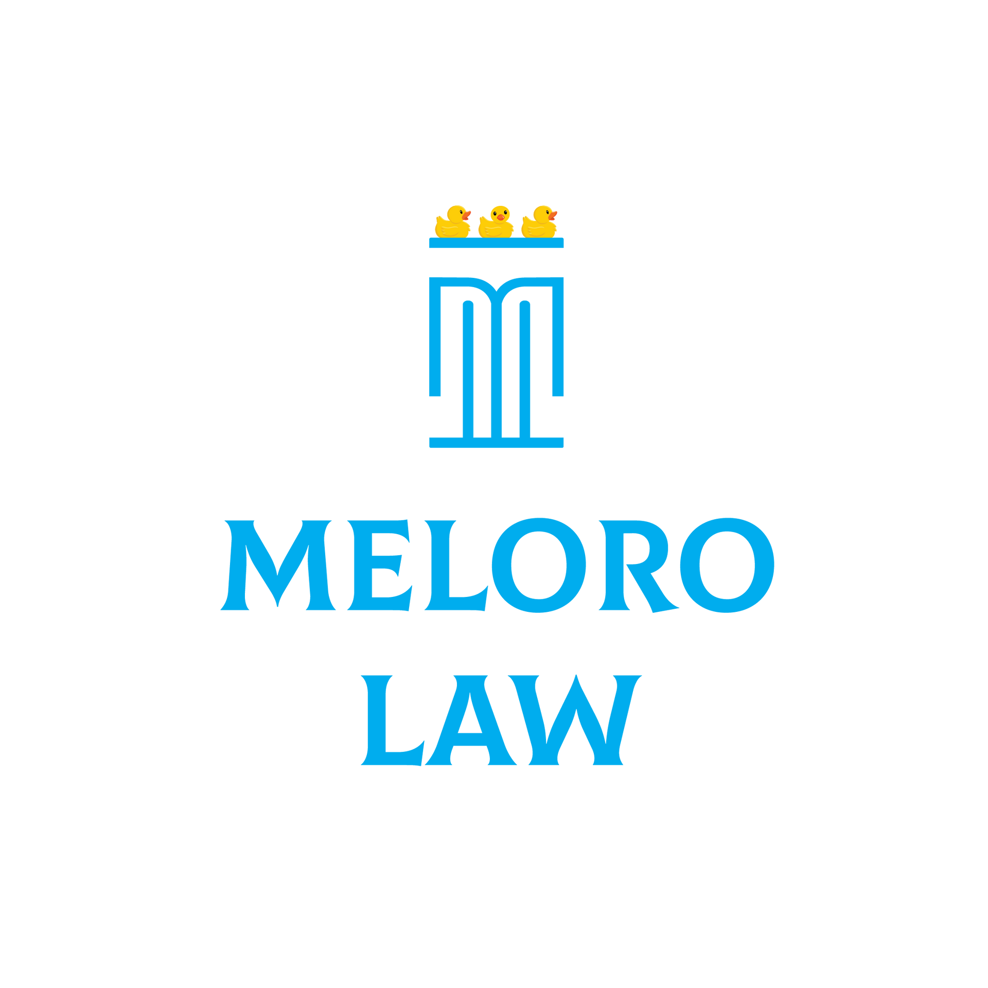 A logo for a law firm called meloro law