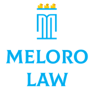 The logo for meloro law has three rubber ducks on it